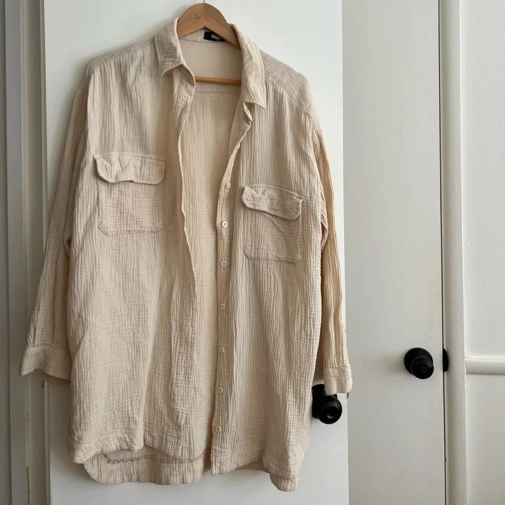 Linen missguided button up - Picture 2 of 2